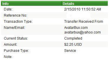 Первая выплата с AvatarBux.com